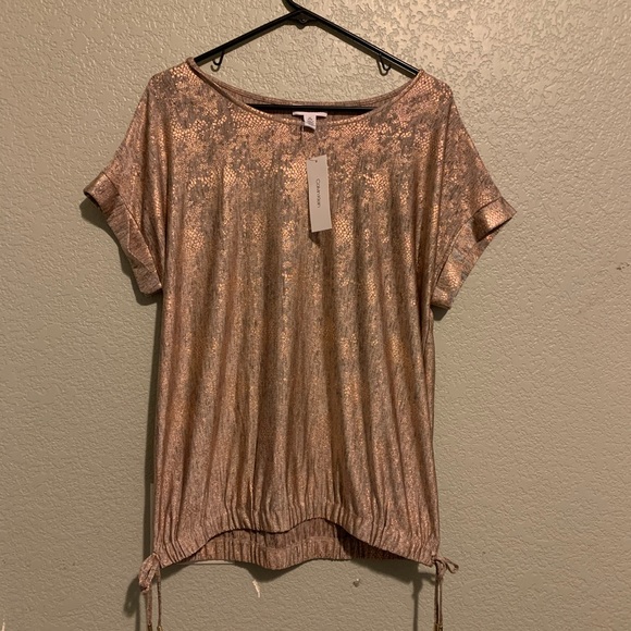 Calvin Klein Tops - CK Rose Gold Snake Print Blouse